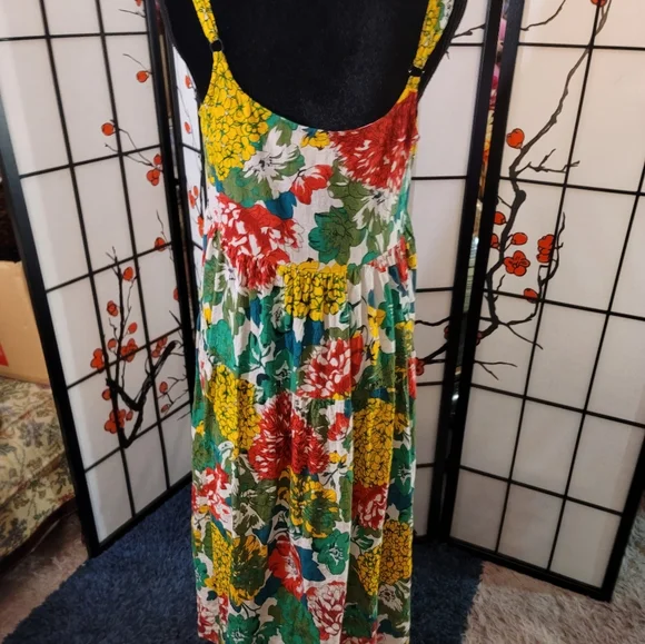 EMPIRE FLORAL PATTERN STRAPPY SUNDRESS/SIZE MEDIUM/LAYERED PIECES/SIZE MEDIUM - Picture 6 of 9